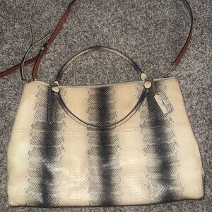 Elegant Cream and Black Women's Handbag